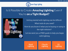 Tablet Screenshot of learnstagelighting.com